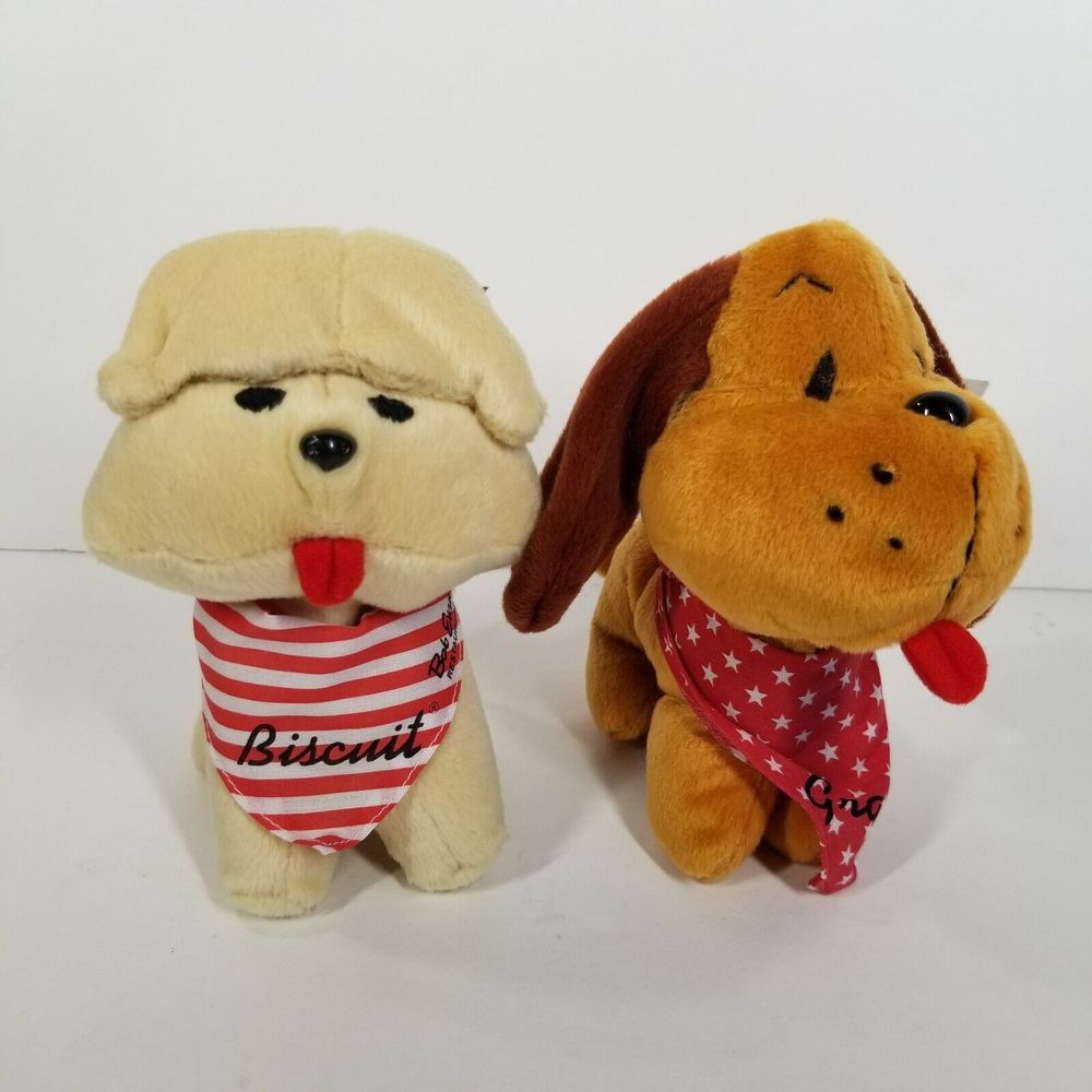 Vintage 1998 Bob Evans Restaurant Biscuit 'n‎ Gravy Puppy Plushes New With Tags